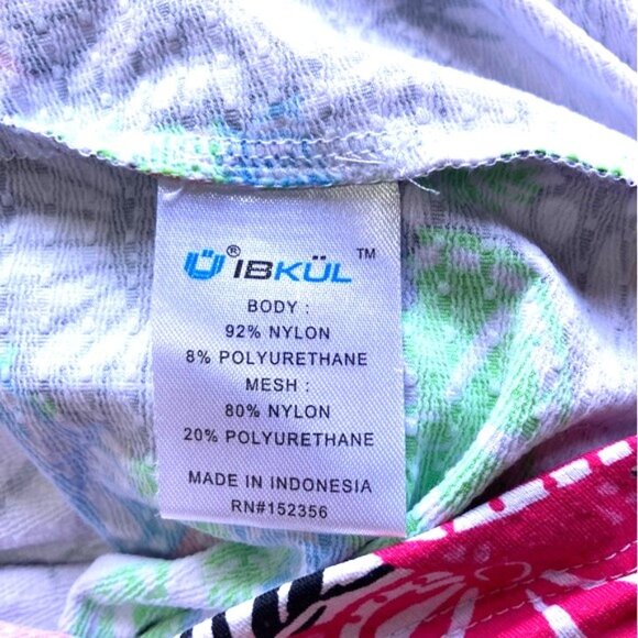 IBKUL Garden Print Bright Colorful Floral  Long Sleeve Shirt Womens Medium - Picture 9 of 11